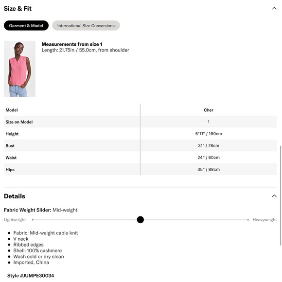 Jumper1234 Aran Cable Knit Barbie Pink Cashmere Sweater Vest S NWT $268 - Picture 5 of 12